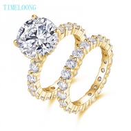 5 CT Real Full Moissanite With Certificate Round Cut D Colour Gems 18k Gold Plating 925 Silver Weddi