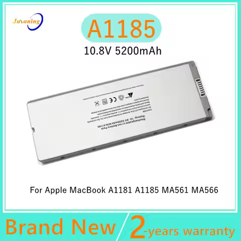 A1185 Laptop Battery for Apple Macbook 13" MAC A1181 MA566FE/A MB881LL/A White 55Wh