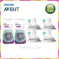 Philips AVENT Natural Teat Nipple Puting Botol - Medium Flow 3m+ (3)
