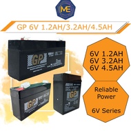 GP 6V 1.2 / 3.2 / 4.5 Ah Rechargeable Back Up Sealed Lead Acid VRLA Battery Auto gate Toy Motor UPS 