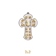 Christian Catholic Home Altar Cross Baptism Wood Wall Picture Cross - Station of Cross