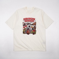 Dagadu Official Merch Museum Benteng Vredeburg Kaos Seragan Oemoem - Off White