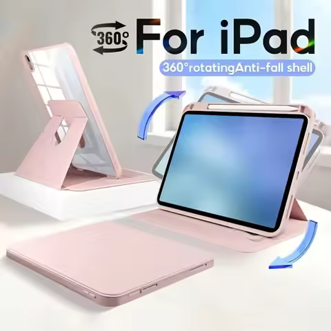360 Degree Rotatable Clear Acrylic Case For iPad (A16) 11th Generation 11 Inch 2025/ iPad 10th Gener