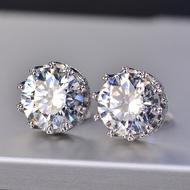 Good Quality Earrings Gold/silver AAA Diamond 925 Sterling Silver Needle Round Stud Earrings