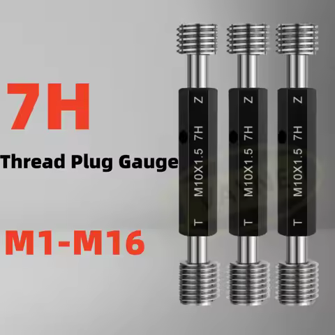 1pcs 7H Gcr15 Steel Gage Metric Fine Thread Plug Gauge High Quality wholesale M1M2M3M4M5M6M7M8M9M10M