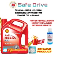 LA009 New Original Shell Helix HX3 Mineral Minyak Hitam / Engine Oil 20W-50 20W50 20W 50 Proton Pero
