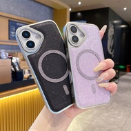 Starry Sky Glitter Magnetic Case Protective iPhone 16 Shock-Resistant Phone i16 pro max i15 i14 i13 