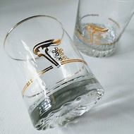 美國古董 | 1988 加拿大奧運紀念 22K金飾邊 威士忌玻璃酒杯/水杯