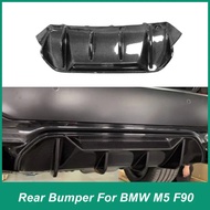 For BMW F90 M5 2018-2020 Rear Bumper Iip And Chin Diffuser Splitter Spoiler Carbon Fiber Material Pr