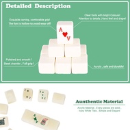 3Player 4Player Mahjong Rummy Lami Poker Full White Set Alphabet Mahjong Board
