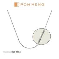 Poh Heng Jewellery 18K Spiga Chain in White Gold