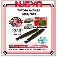 KYB GAS TOYOTA AVANZA ALL 2004-2013 ( F601 / 602 / 653 ) SHOCK ABSORBER REAR KYB ORIGINAL SUSPENSION SUITABLE TOYOTA