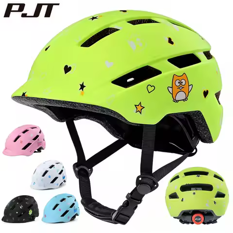 PJT 3-14 Years Safety Kids Cycling Helmet S 46-50cm/M 51-55cm for Bicycle Helmet Skateboard Scooter 