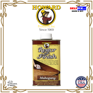 Howard Restor-A-Finish - Mahogany 8oz (236ml) - Wood Restore - Simple Wipe-On Wipe-Off Process