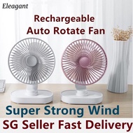 ⚡Eleagant Wireless Auto Rotatable Table Fan Rechargeable Desk Mini Fan Laptop Cooler Cooling Portable USB Fan for Office Home Dorm Eleagant⚡