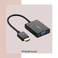 HDMI To VGA+3.5mm Audio With Power Port Converter BLACK (MM102) 25CM