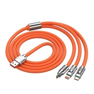 Jike 3-in-1 charging cable, 1-to-3 fast charging geek cable, compatible with TYPE-C