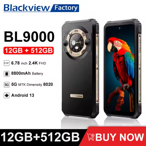 Blackview BL9000 Rugged Phone 24GB RAM+512GB ROM Global Version Telephone Portable 8800mAh 120W Fast
