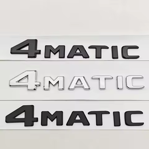 For Mercedes Benz 4MATIC Fender Side Badge Rear Trunk Emblem Decals ABS Car Styling Logo 4 MATIC Aut