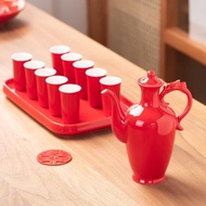 結婚宴敬酒杯酒具套裝中式婚禮紅色酒壺喜慶分酒器創意交杯禮盒裝