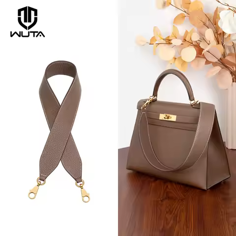 WUTA Genuine Leather Luxury Bag Strap For Hermes Kelly Underarm Wide Shoulder Straps Replacement Han