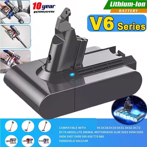 7000mAh For Dyson V6 Replacement Battery For Dyson DC58 DC59 DC62 SV03 SV05 SV09 Absolute Vacuum Cle