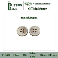 Cream blazer buttons size 24L / 15mm EXPORT QUALITY FS4552-24-BEIGE/ECRU