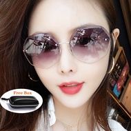 Fashionable personality polygon crystal cut-edge star-shaped beach sunglasses woman sunglasses