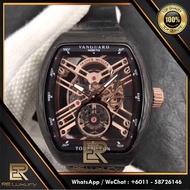 [TOP QUALITY] FM VANGUARD V45 SKELETON TOURBILLON CARBON MEN WATCH LUXURY AUTOMATIC JAM TANGAN LELAKI