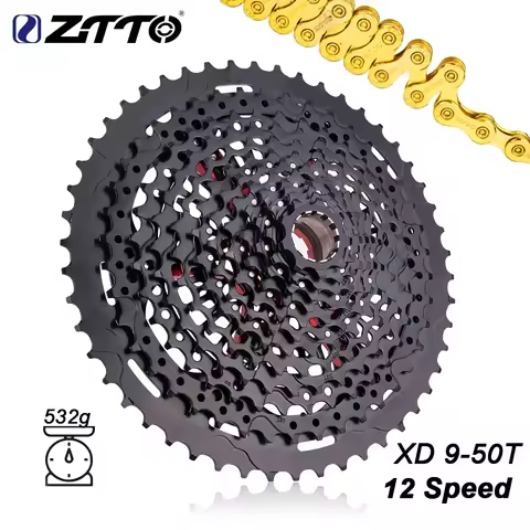 ZTTO MTB 12S 9-50T XD Cassette 9T XD Cassette Black 532g 556% RANGE 12S 9-50T L Cassette Steel 12 Sp