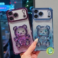 Glitter Phone Case With Stand For Vivo Y11 Y7S Y3 Y3S Y05 Y04 Y04S Y03 Y02S Y02 Y02A Y02T T5X T4R T4