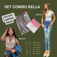 Kak KM - BELLA COMBO SET SET Skinny Waist KERENGGA KM IKAT &amp; QSENSE