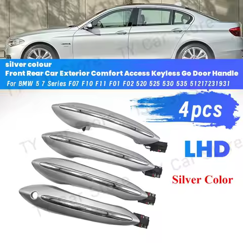 4PCS LHD Exterior Door Handle Comfort Access Keyless Go Front Rear For BMW 5 7 Series F07 F10 F11 52