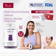 【Official】Unichi Immune Defence Teddi Lab Gummy (60 Gummies) Vitamin C, Zinc to Promote Immune Syste