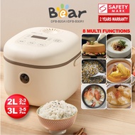 BEAR Rice Cooker Digital Multi Function Cooker 2L/3L, Mini Rice Cooker (DFB-B20A1/DFB-B30R1)