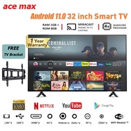 COD Ship from Manila ACE MAX Smart TV LED TV 32-40 inch With Bluetooth FHD 1080P Slim Flat-Screen  Andro