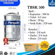 TOREN / TANGKI AIR PENGUIN STAINLESS 500 LITER - TBSK 500 BERKUALITAS