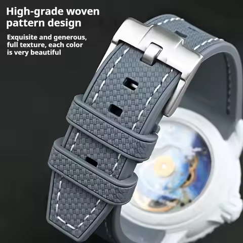 Liquid Silicone Strap Watch Band for Swatch X Blancpain Fifty Fathoms Sport Waterproof Replace Brace