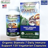 Mixed 7 Organic Mushroom Extracts Stamets 7 Daily Immune Support 120 Vegetarian Capsules-Host Defens