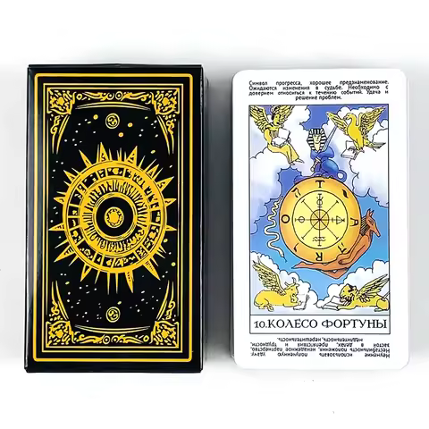 New Russian Visions Tarot Cards A 78 Deck Oracle Prediction Divination Edition Borad Playing Games,C