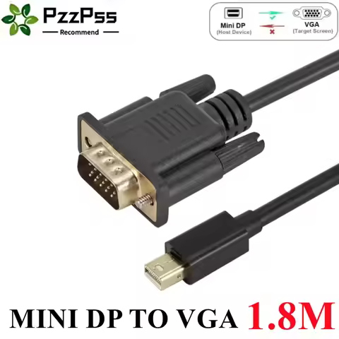 Mini DisplayPort to VGA Cable 1.8M Mini DisplayPort to VGA Cable For MacBook Air/Pro Surface Pro/Doc