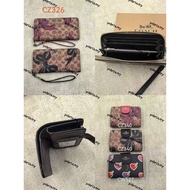 CZ326 CZ340 CW527 Phone Wallet Women Long Fold Zip Purse Wristlet,Medium Corner Zip Wallet Leather W