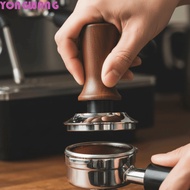 YONGWANG66HR Coffee Tamper, 51/53/58MM Flat/threaded Bottom Coffee Leveler, Springs Design Stainless