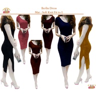 Bri BRI || Berlin Knit Dress Women's Knitted Split Skirt Dress