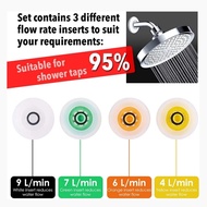 4-Piece Water-Saving Shower Reducing Limiter Set 4 Liters 6 Liters 7 Liters 9 Liters/Minutes Top Spr