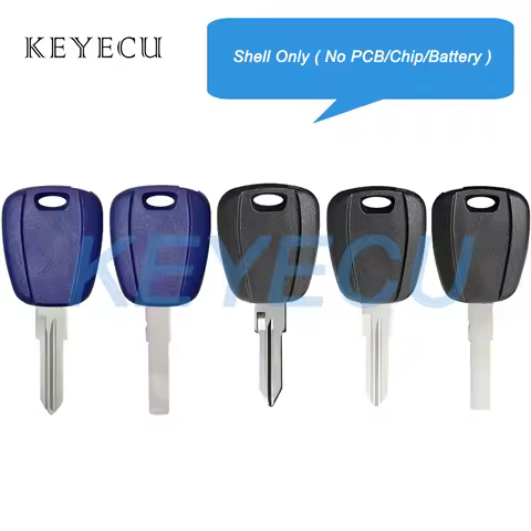 Keyecu Uncut Ignition Transponder Key Shell Cover for Fiat Bravo Punto Ducato Daily Stilo 1998 1999 