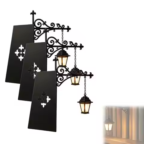 Vintage Style Warm LED Library Lantern Black Mini Bookcase Lamp Book Nook Lamp Reading Nook Decor