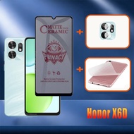 3 In 1 Privacy Tempered Glass Honor X6D X7D X8D X9D X6C X7C X8C Anti-Peep Clear Screen Protector + C