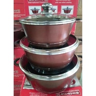 3PCS PERIUK RENDANG GIACOMO MARBLE COATING