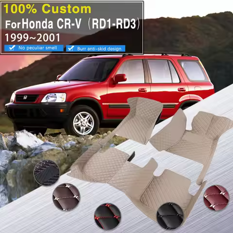 Best Car Floor Mat For Honda CR-V RD1-RD3 1999 2000 2001 Anti-dirt Pad Full Set Mud Car Trunk Floor 